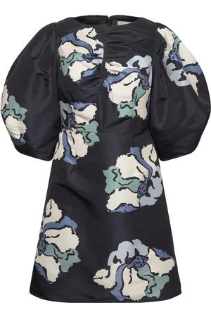 By Malina Primrose Open Front Mini Dress Black