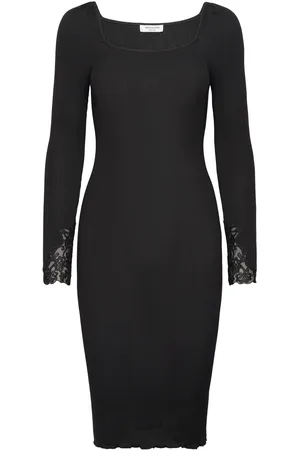 Rosemunde Silk Dress W/ Lace Black