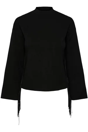 Y.A.S Fringa 7/8 Knit Pullover S. Black