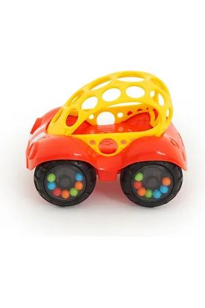 Bright Starts Legetøjsbil, Rattle & Roll Buggie™, Rød Patterned
