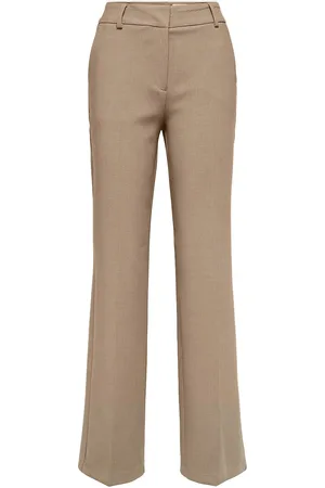 SELECTED Slfrita Mw Wide Pant Camel Mlg N Noos Beige