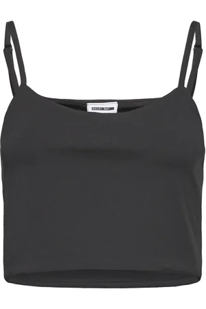 Noisy May Nmteresa Cropped S/L Top Noos Black