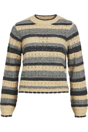 Object Objsaro L/S O-Neck Knit Pullover 130 Patterned