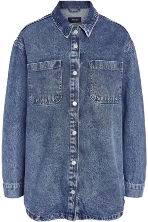 Noisy May Nmalva L/S Denim Shacket Az351Mb Noos Blue