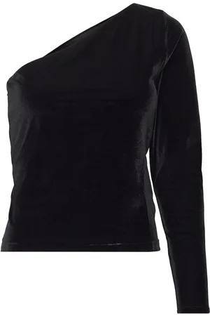 Ralph Lauren Velvet -Shoulder Top Black