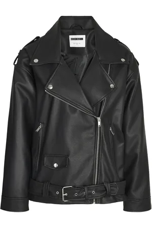 Noisy May Nmpaulina Over Biker Jacket Noos Black