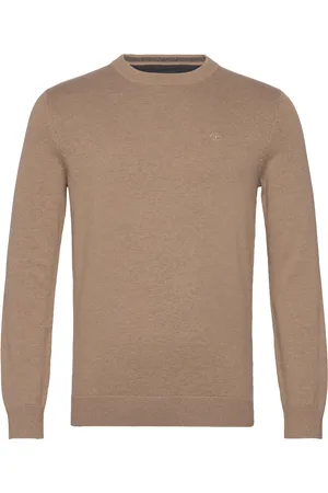 TOM TAILOR Basic Crewneck Knit Brown