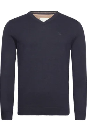 TOM TAILOR Basic V-Neck Knit Navy