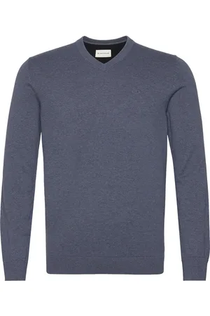 TOM TAILOR Basic V-Neck Knit Navy