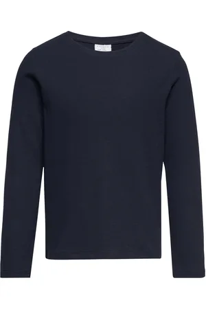 Lindex Top L S Basic Rib Navy