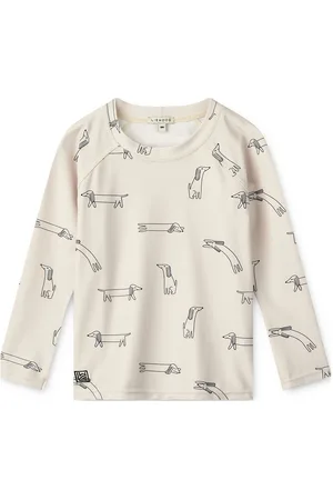 Liewood Noah Printed Longsleeve Swim Tee Cream