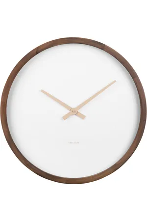 Karlsson Wall Clock Ancho Dark Wood Large Brown