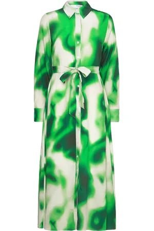 SELECTED Slfclaudine Ls Ankle Shirt Dress B Green