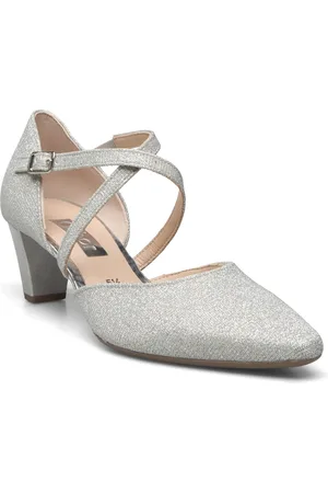 Gabor Ankle-Strap Pumps Silver