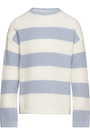 MANGO Striped Knit Sweater Patterned