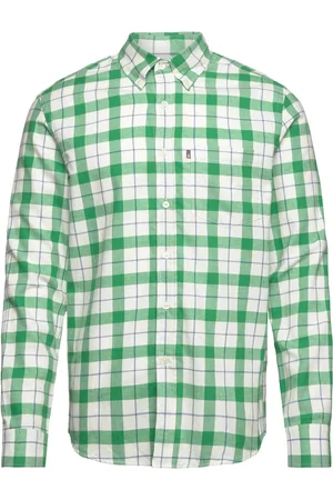 Lexington Casual Flannel Check B.d Shirt Green