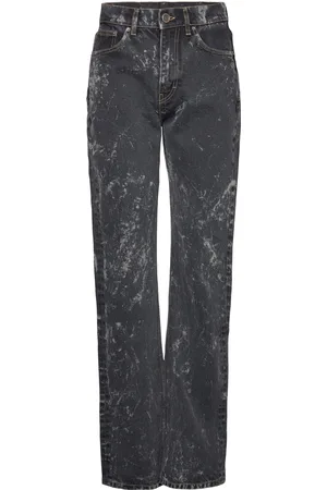 ROTATE Washed Twill Jeans Black
