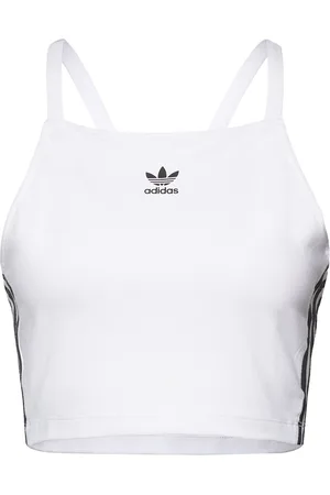 adidas 3 S Crop Top White