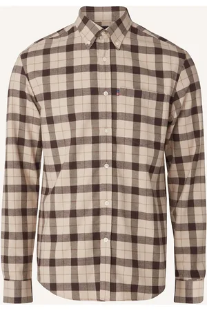 Lexington Casual Flannel Check B.d Shirt Brown