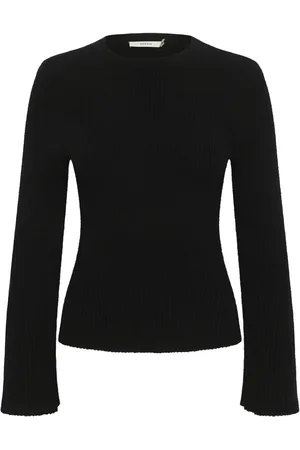 Gestuz Antaligz Peplum Wool Pullover Black