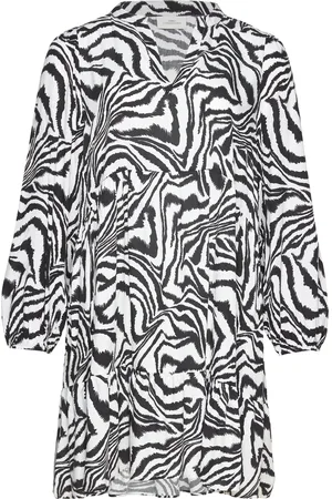 ONLY Carsebbie L/S Tunic Dress Aop White
