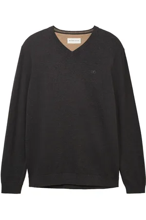 TOM TAILOR Basic V-Neck Knit Black