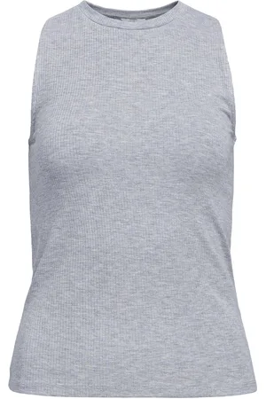 Object Objjamie S/L Tank Top Noos Grey