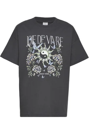Lindex T Shirt Over D Mystic Yin Y Grey