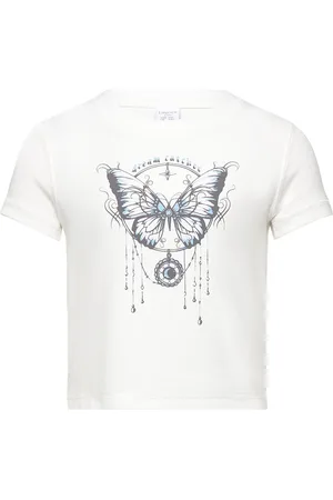 Lindex Top Rib With Artwork White