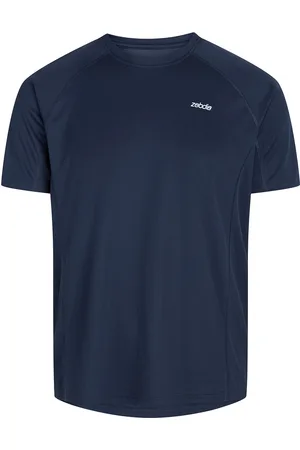ZEBDIA Men Sports T-Shirt/Chest Print Navy