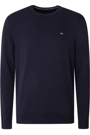 Lexington Bradley Cotton Crew Sweater Navy