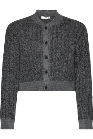 MANGO Button Knit Cardigan Grey
