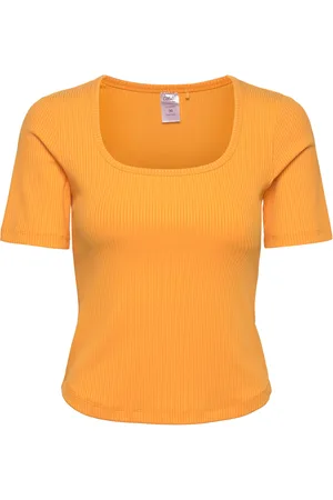 Casall Scoop Rib Tee Yellow