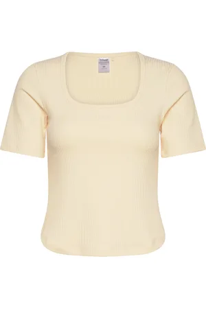 Casall Scoop Rib Tee Yellow