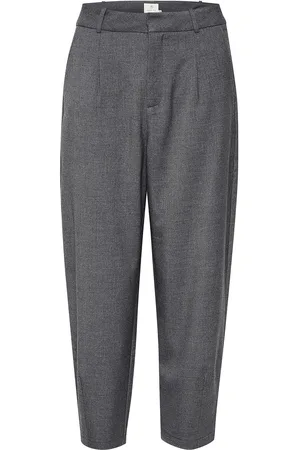 Kaffe Kamerle Pants Cropped Grey