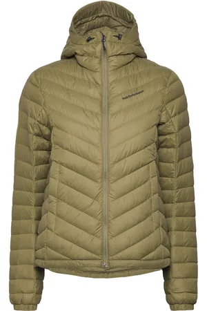 Peak Performance W Frost Down Hood Jacket Khaki