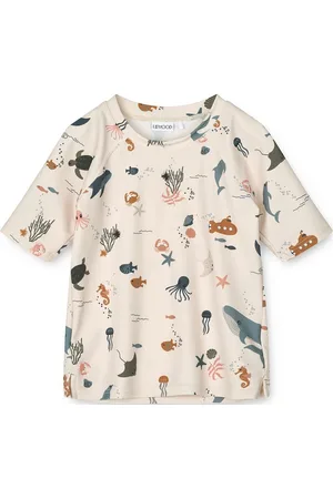Liewood Noah Printed Shortsleeve Swim Tee Cream