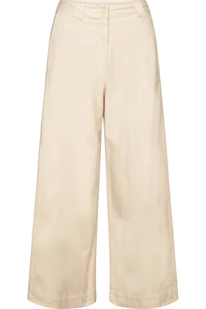 Bobo Choses Wide-Leg Pleated Pant Cream