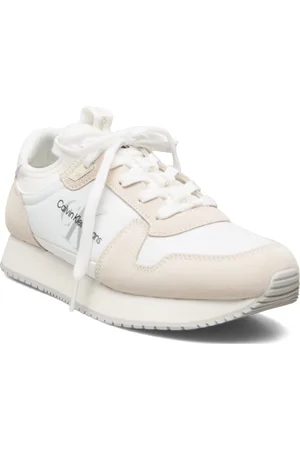Calvin Klein Runner Sock Laceup Ny-Lth Wn White