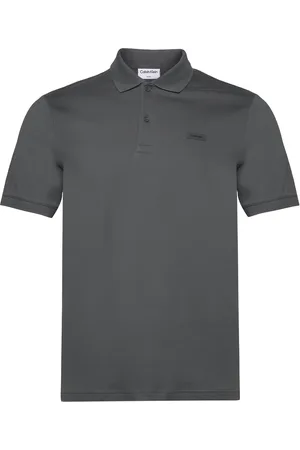Calvin Klein Smooth Cotton Slim Polo Grey