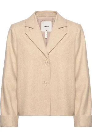 Object Objnicole L/S Wool Jacket Noos Beige
