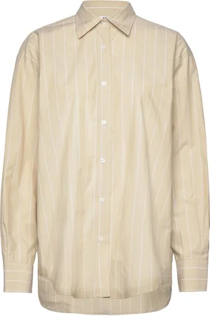 Filippa K Stripe Poplin Shirt Beige