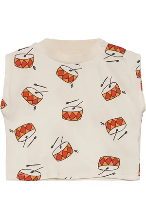 Bobo Choses Baby Play The Drum All Over T-Shirt Cream