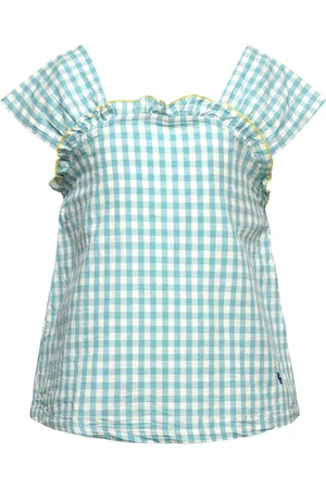 Bobo Choses Vichy Woven Top Blue