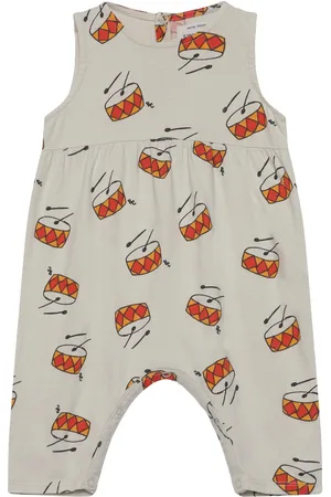 Bobo Choses Baby Play The Drum All Over Overall Beige