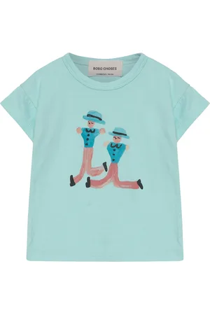 Bobo Choses Baby Dancing Giants T-Shirt Blue