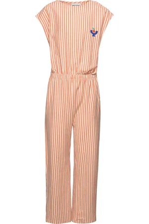 Bobo Choses Vertical Stripes Overall Orange