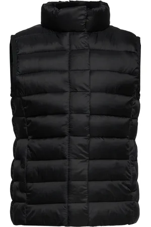 MANGO Quilted Gilet Black