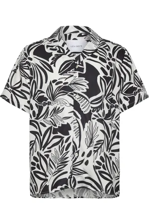 Les Deux Bob Flower Tencel Shirt Black