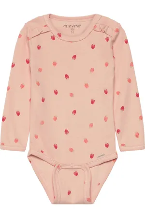 Minymo Body Ls Aop Rib Pink